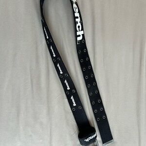 Bench Black Webbing Belt with White Logo